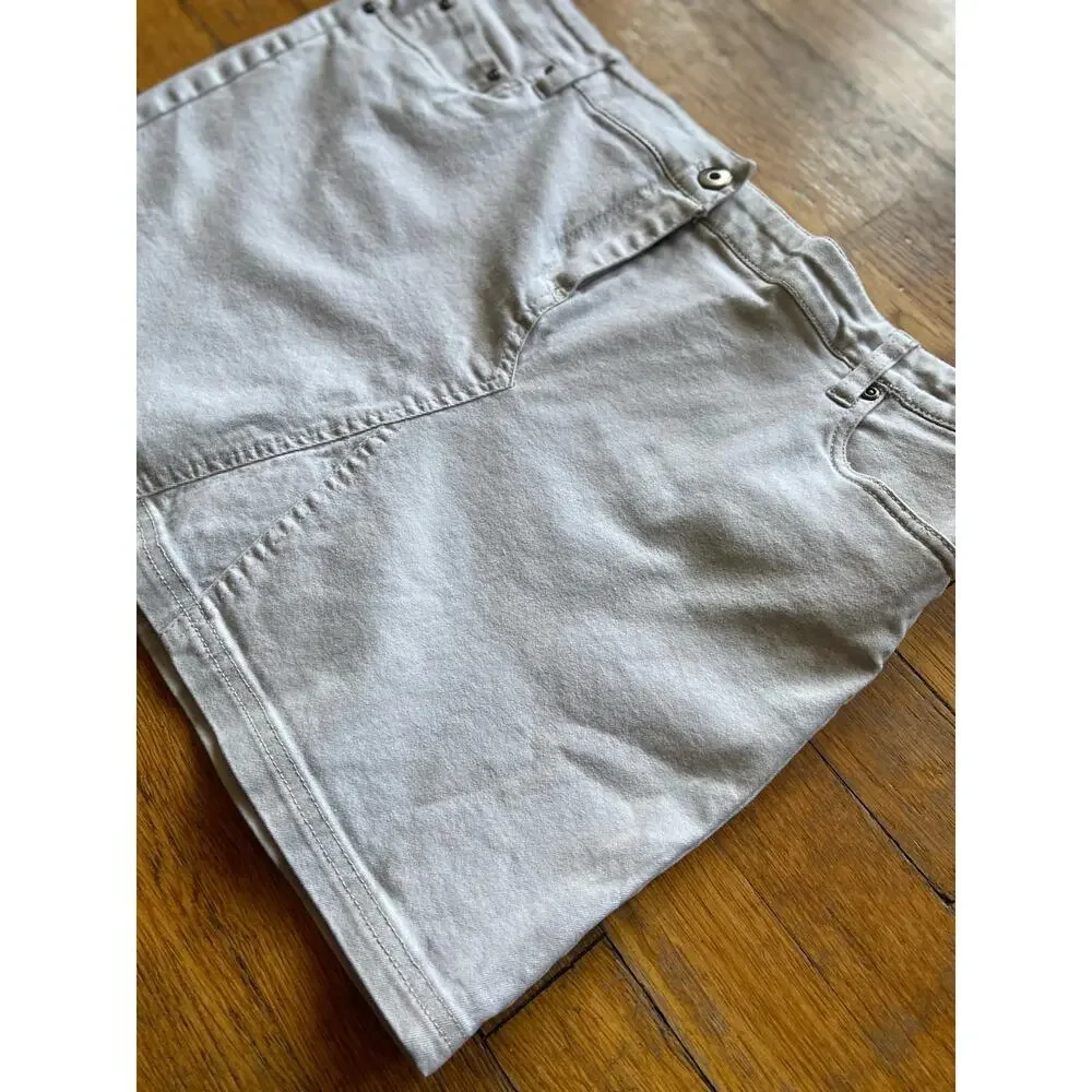 WILLI SMITH Beige Denim Stretch Mini Skirt sz 14
